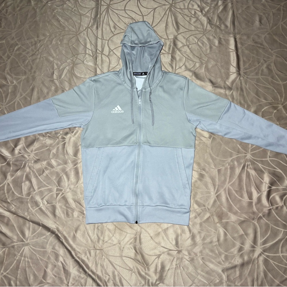 Adidas  Full Zip Gray/Green hoodie , Men’s Size Small